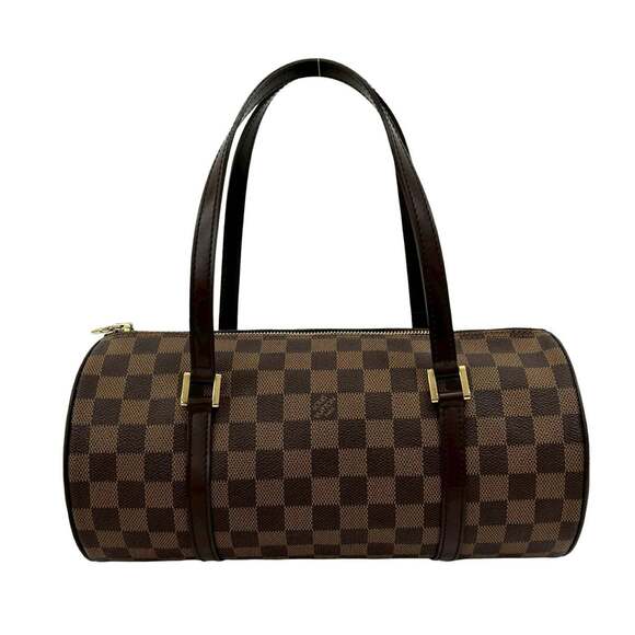 LOUIS VUITTON Brown Damier Leather Papillon 30 Pouch - Picture 1 of 9